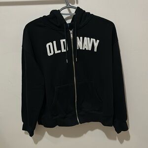 XS black old navy zip up hoodie